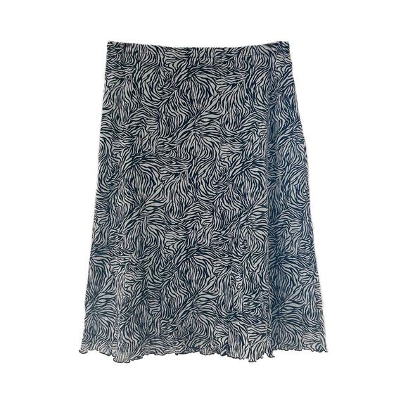 BCBG Max Azaria Zebra Print Midi Skirt Sz L - Picture 1 of 6